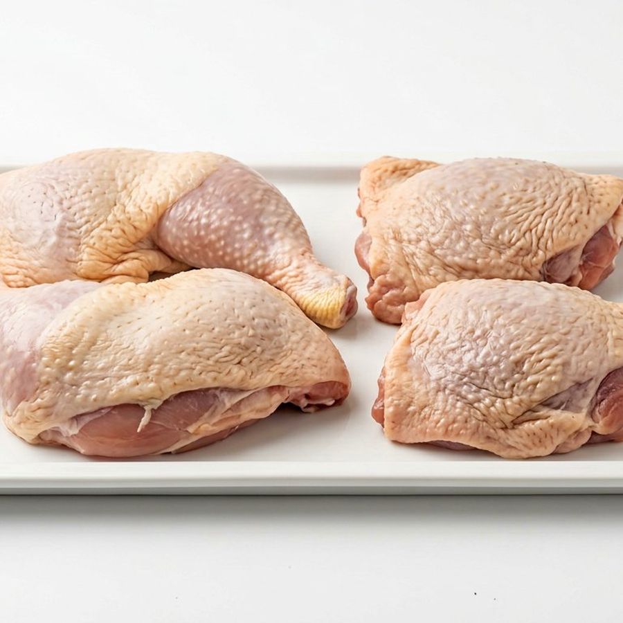 Chilled, packed chicken portions ready for delivery
